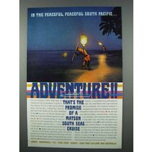1962 Matson Cruise Ad - Peaceful South Pacific