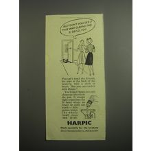1948 Harpic Cleaner Ad - But don't you see? This way cleans the S-bend, too