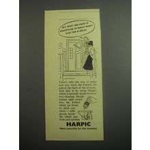 1948 Harpic Cleaner Ad - But what you need is something to reach