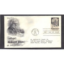 FDC Art Craft 1526 10c Robert Frost (Cachet-Typed/A) CV41676
