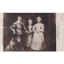 Van Dyck Portraits D'Enfants De Charles 1st 1 1641 Antique Painting Postcard