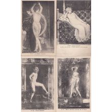 Gimagnano 4x Antique Fauno Danzante Dancer Italian Old Painting Postcard s