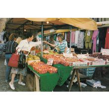 Fruit Stall York Market Postcard