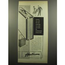 1953 Hartmann Singleton Luggage Ad - Surprise him with the most surprising