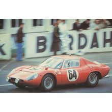 Abarth M.Martin & Mesenger 1967 Le Mans Car Race Postcard