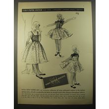 1954 Saks Fifth Avenue Dresses by Joseph Love Ad - S.F.A's New Sister - Act