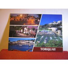 multiview, TORQUAY, DEVON used postcard by John Hinde 2005 pm =