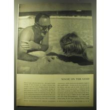 1960 First National City Trust Ad - Magic on the sand