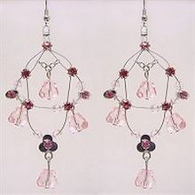 Crystal Earrings - Pink - ER-576PK