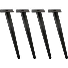 Oblique Furniture Leg 16 Inch, Slant Tapered Metal Coffee Table Legs 4Pcs, Mid C