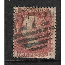 GB 1858 QUEEN VICTORIA 1d RED PLATE 88 OF USED SG43 LE POSTMARK 272