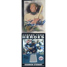TONY OLIVA & SHANNON STEWART JERSEY AUTO 2022/04 MINNESOTA TWINS HOF CHAMPIONS