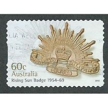 AUS 2012 60c (S/A) 'RISING SUN BADGE 1954- 69' FINE USED (EBID36-465)