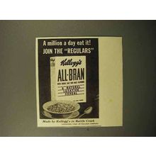 1940 Kellogg's All-Bran Cereal Ad, Million A Day Eat It