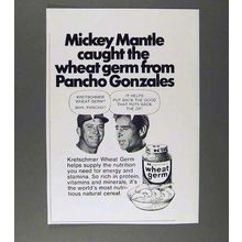 1971 Wheat Germ Ad - Mickey Mantle, Pancho Gonzales