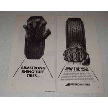 1972 Armstrong Rhino Tuff Tires Ad - Grip the Road