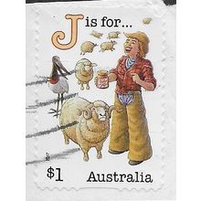 AUS 2017 $1.00 (S/A)'FAIR DINKUM -'J' IS FOR.(ON PAPER)' FINE USED (EBID64-044)