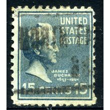 USA 1938 James Buchanan, 15c, Scott 820, Used