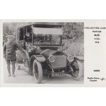 French Napier 1914 1915 WW1 Classic Car Chauffeur Real Photo Postcard