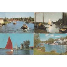 River Bure Horning Ferry 4x Norfolk Broads Postcard s