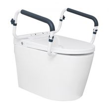 Toilet Safety Rail, 300LBS Capacity Toilet Seat Frame, Adjustable Width Fit ...