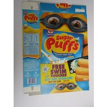 Quaker Sugar Puffs 2004 Cereal Box Deep Zone Stickers 450g Box only