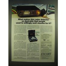 1982 Escort Radar Detector Ad - Willingly Wait Months For It