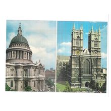 multiview ST. PAUL'S CATHEDRAL LONDON unused vintage postcard Charles Skilton =