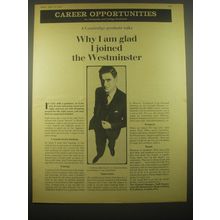 1966 Westminster Bank Ad - Career Opportunities for University and College