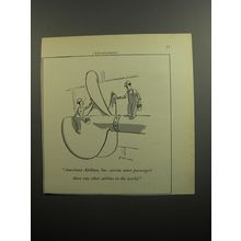 1951 American Airlines Ad - cartoon by Bernard Wiseman - Ship Propeller