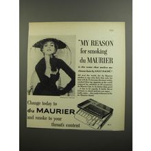 1952 Du Maurier Cigarettes Ad - My reason for smoking du Maurier is the same