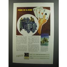 1945 GM General Motors Series 71 Diesel Engine Ad - Four of a Kind