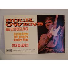 BUCK OWENS & BUCKAROOS SUSAN RAYE HAGERS POSTCARD NUGGET CIRCUS ROOM UNPOSTED