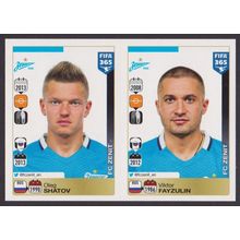 Panini Stickers 2016 FIFA 365 #742 (742 - 746) Shatov - Fayzulin (FC Zenit)
