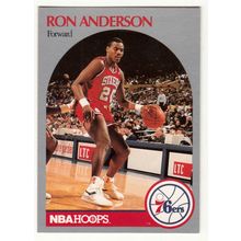 1990-91 Hoops Ron Anderson basketball card #224 - 76ers