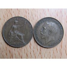 GB 1921 George V Farthing Coin