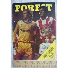 1981 programme Nottingham Forest v. Liverpool