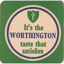 BEER MAT - WORTHINGTON BREWERY - TASTE THAT SATISFIES - (Cat 058) - (1969)