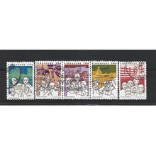 Singapore."Total Defence" set of 5.Fine Used.Jul25