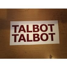 2 xTalbot Bonnet Vinyl Decal, Sticker For Talbot Express Motorhome Or Campervan