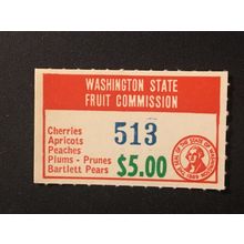 ICOLLECTZONE US Washington State Apple Revenue $ 5 VF NH