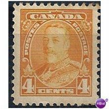 Canada 1935 SG344 4c Yellow Mounted Mint