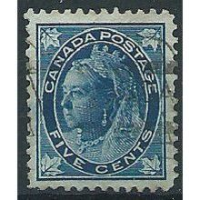 Canada 1897 SG146 5c Deep Blue/Bluish Fine Used . ..