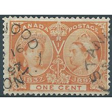 Canada 1897 SG122 1c Orange Fine Used....