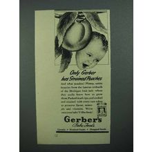 1942 Gerber's Baby Food Ad - Strained Peaches