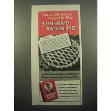 1945 Sun-Maid Raisins Ad - Raisin Pie