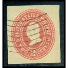 Used U362 2c George Washington Fine Cut Square WA3108