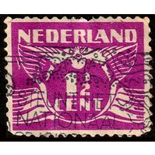 Netherlands 1926 Numeral 1 1/2c Used Stamp Wings Bird