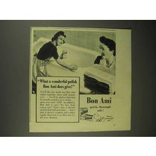 1942 Bon Ami Cleanser Ad - What a Wonderful Polish