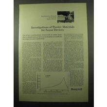 1969 Honeywell Automation Ad - Passive Materials